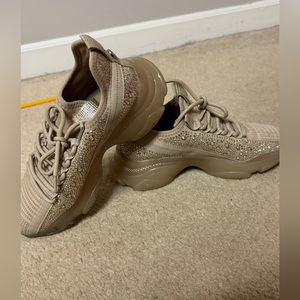 Beige rhinestone steven madden